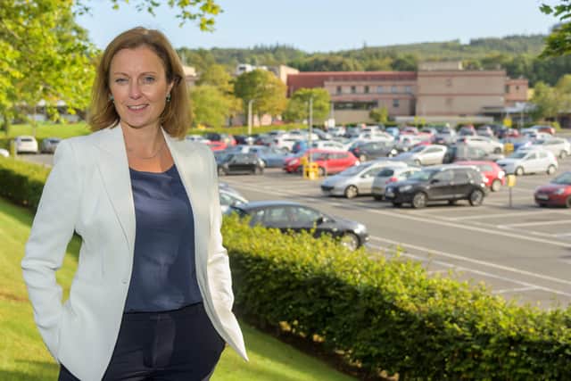 Ettrick, Roxburgh and Berwickshire MSP Rachael Hamilton at the Borders General Hospital at Melrose.