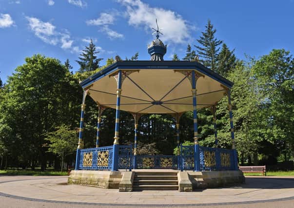 The Elliot Bandstand in Wilton Park Lodge, Hawick.