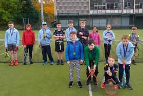 The young Borders  tennis team who served up a fine contest against Dumfries