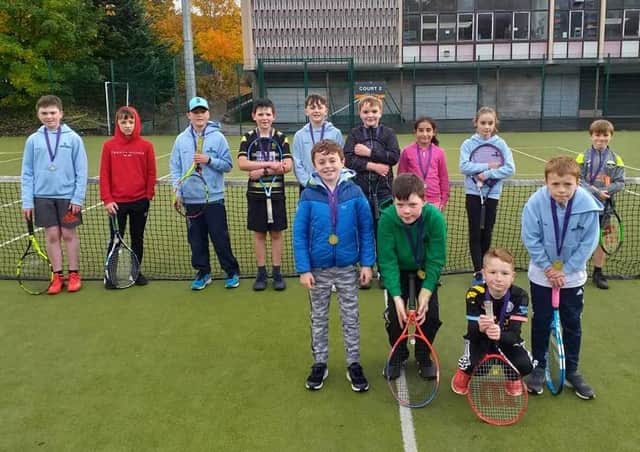 The young Borders  tennis team who served up a fine contest against Dumfries