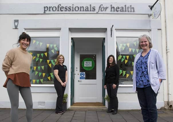 Health professionals Laura Bonini, Jane Johnston, Alex Davies and Kathryn Watt. Photograph: Bill McBurnie.
