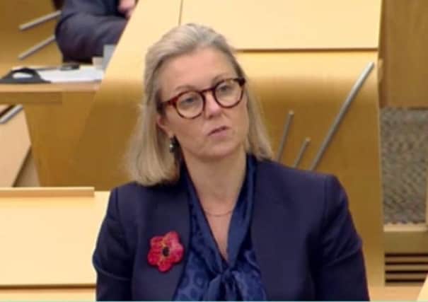 Rachel Hamilton MSP speaking during the debate on a care homes inquiry
