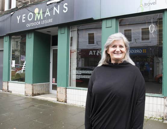 Angelena Johnson outside the former Yeomans store. (PIC: BILL McBURNIE)