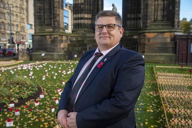 Poppyscotland's head of fundraising Gordon Michie hopes people across Scotland will observe the two minute silence today at 11am - on their own doorsteps.