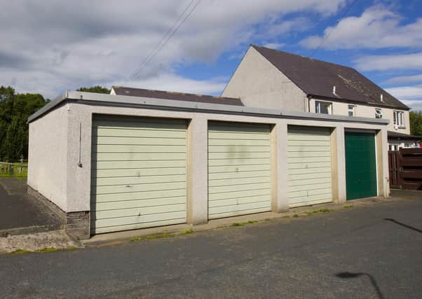 Garages at Greenside Park in St Boswells being proposed for demolition to make way for a new house.