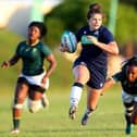 Hawick's Lisa Thomson, former Scotland women's captain, in action against South Africa (library image by Scottish Rugby / Carl Fourie)