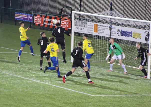 Cumbernauld Colts going down 2-1 to visitors Gala Fairydean Rovers. Photo: Cumbernauld Colts