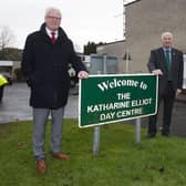 Councillors Stuart Marshall and Watson McAteer at Hawick's Katharine Elliot Day care centre. (PHOTO: BILL McBURNIE)