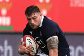 Rory Sutherland playing for Scotland against Wales on October 31. (Photo by David Rogers/Getty Images)