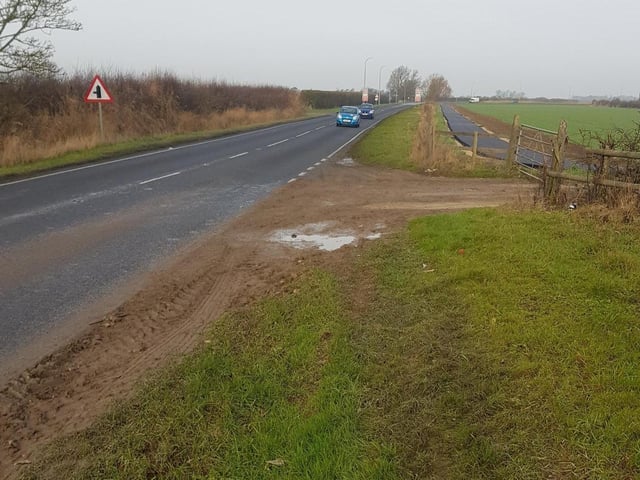 The A52 after it had been cleared.