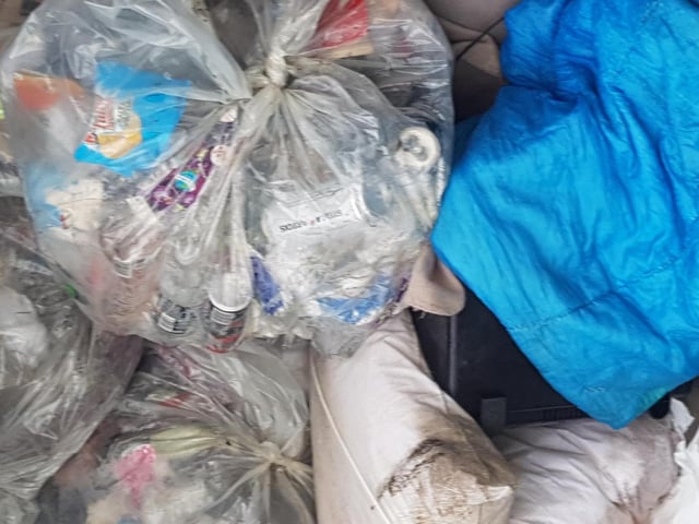 The rubbish was safely disposed of.