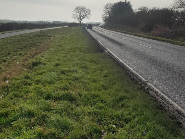 The A52 after it had been cleared.