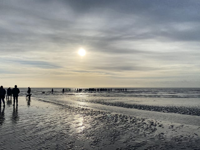 The Pevensey Plungers take a charity dip. Picture by Lisa Pickard, taken with an iPhone 11 Pro Max. SUS-220216-100430001