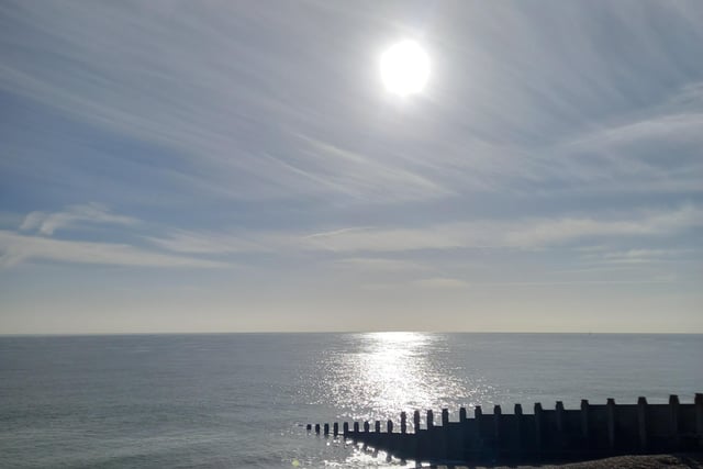 Sara Sharman sent us this photograph of the beach off Sovereign Harbour in the winter sun. SUS-220216-101653001