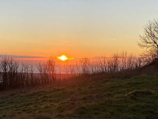 Sunrise from Butts Brow, taken by Donato Tallo. SUS-220216-103547001