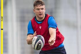 Hawick's Darcy Graham during a Scotland training session last month in Edinburgh (Photo by Ross MacDonald/SNS Group/SRU)