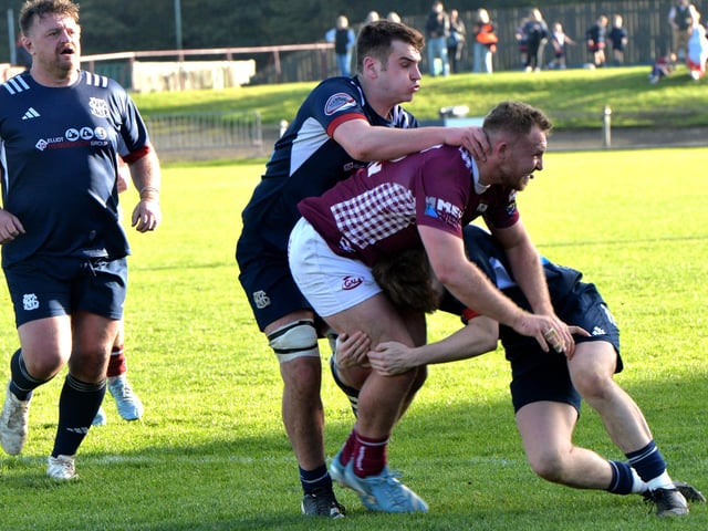 John Turnbull in action for Gala as they beat Selkirk 41-12 at home at Netherdale on Saturday (Photo: Alwyn Johnston)