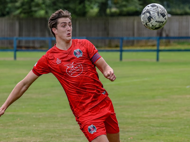 Harry Fowler on the ball for Hawick Royal Albert during their 3-2 win away to Vale of Leithen on Saturday (Photo: Hilary Isaac)
