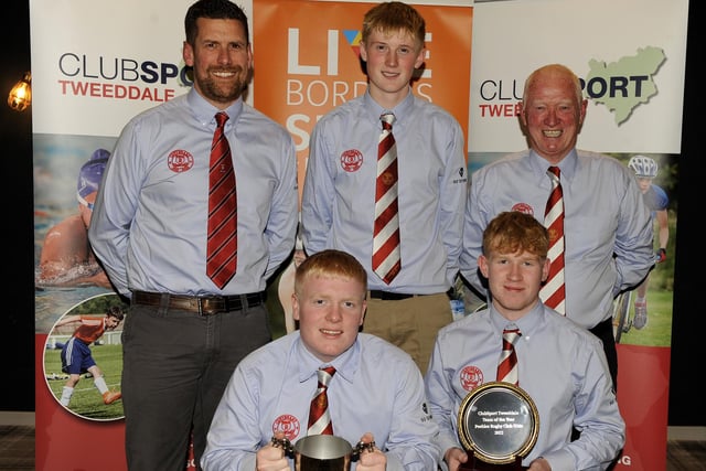 Peebles Rugby Club's under-16s won the award for team of the year