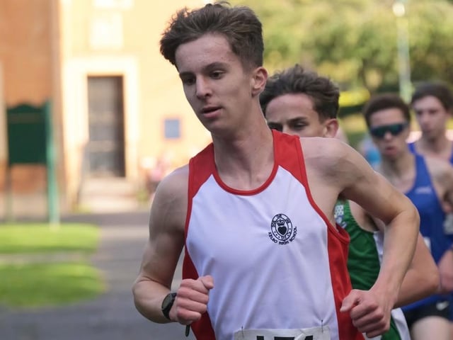 Oliver Hastie at 2026’s Scottish Schools Athletics Association road-race championships, held in Fife this month (Photo: Neil Renton)