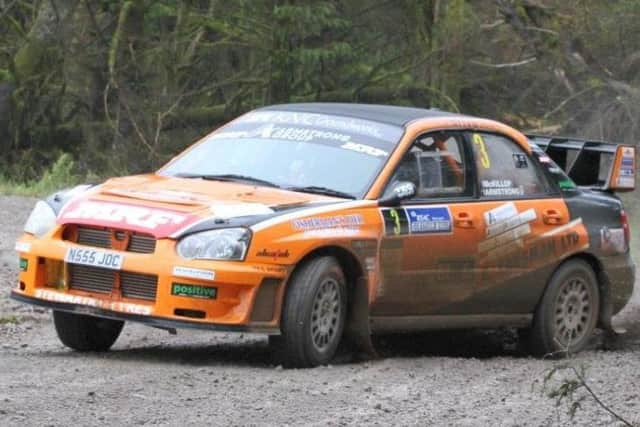 Jock Armstrong and Hannah McKillop in their Impreza at Dalbeattie