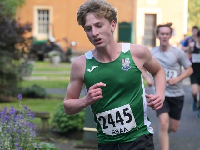 Bryn McAree at 2026’s Scottish Schools Athletics Association road-race championships, held in Fife this month (Photo: Neil Renton)