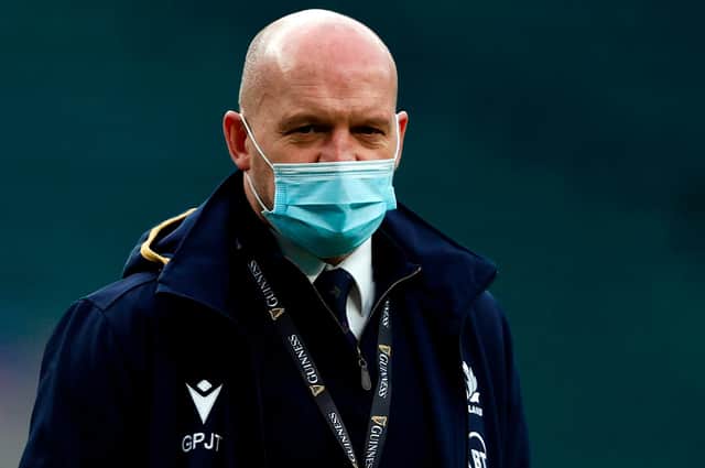 Scotland head coach Gregor Townsend is awaiting confirmation of players' availability for his side's postponed Six Nations game away to France. (Photo by Adrian Dennis/AFP via Getty Images)