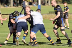 Hawick Harlequins during their 59-22 defeat away to Edinburgh Northern on Saturday (Photo: Sel Messer)