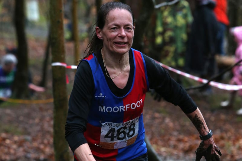 Moorfoot Runners over-50 Coreen McGovern was 81st in 33:38 in Sunday's Borders Cross-Country Series senior race at Galashiels