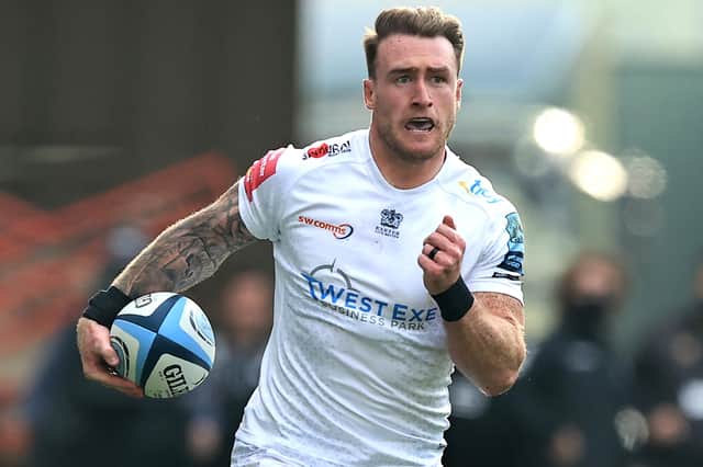 Stuart Hogg playing for Exeter Chiefs against Wasps in Coventry at the weekend (Photo by David Rogers/Getty Images)