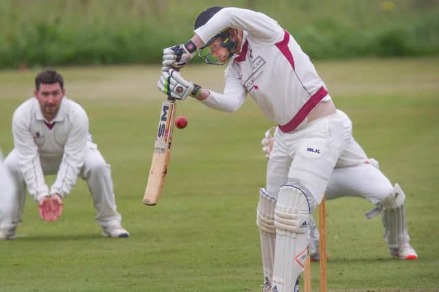 Gala batsman Finlay Rutherford in action (picture by Bill McBurnie)