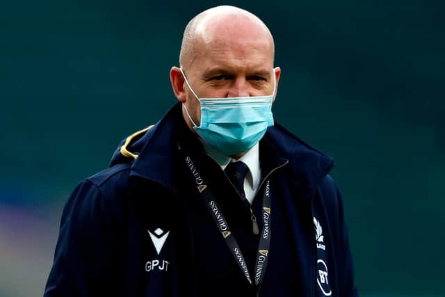 Gregor Townsend at the Six Nations rugby union match between England and Scotland at Twickenham Stadium in London on February 6, 2021. (Photo by Adrian Dennis/AFP via Getty Images)
