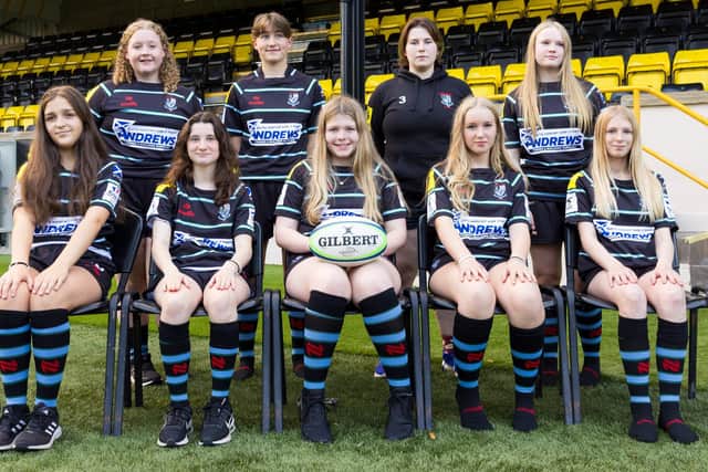 The Earlston under-15 girls' team heading over to France for the inaugural Rugby Heritage Cup