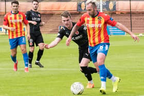 Berwick Rangers drawing a pre-seson friendly at home to Stenhousemuir in June 2022 1-1 (Photo: Ian Runciman)