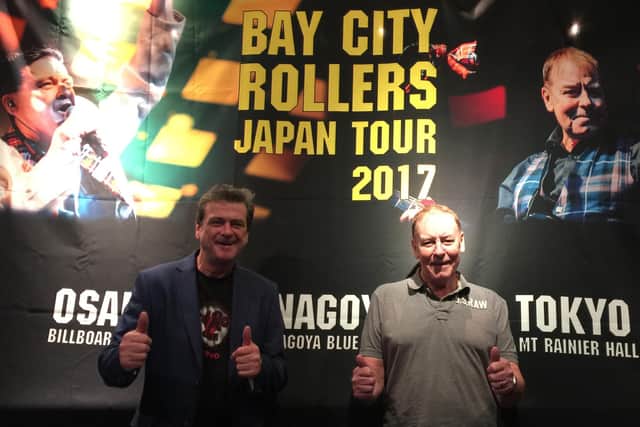 Bay City Rollers Les McKeown and Alan Longmuir in Japan in 2017