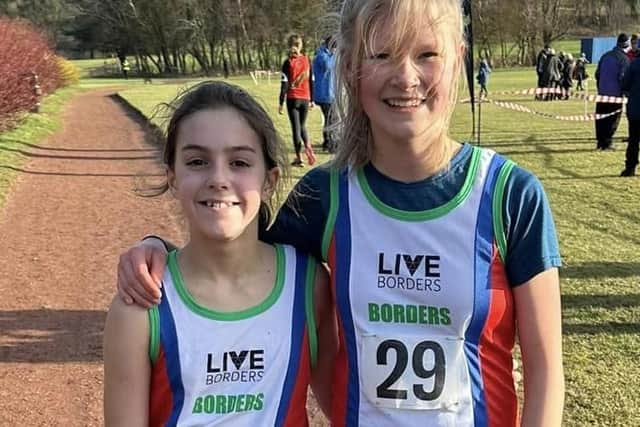 Team Borders under-13 girls Holly Craig, left, and Eala Mackay at Bathgate
