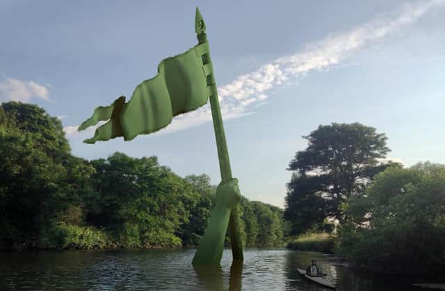 It's proposed that the sculpture would be placed in the river between Haughhead and the recycling centre.