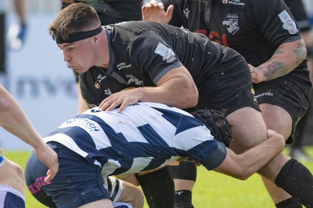 Southern Knights' Harri Morris in action during their Fosroc Super6 match against Heriot's on August 08, 2021, in Edinburgh (Photo by Paul Devlin/SNS Group/SRU)