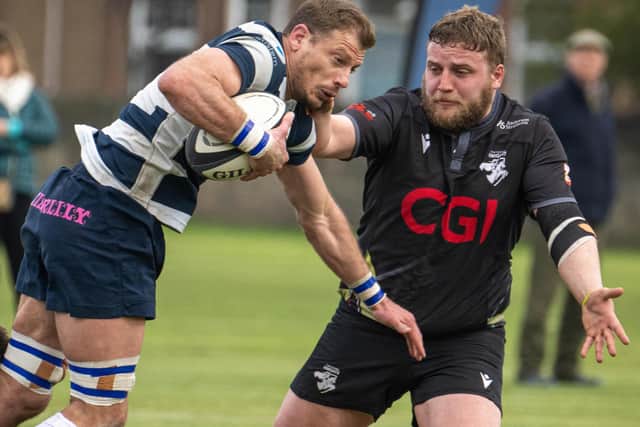 Heriot's on the ball during their 36-22 win against Southern Knights at the weekend (Pic: Jonathan Cruickshank)