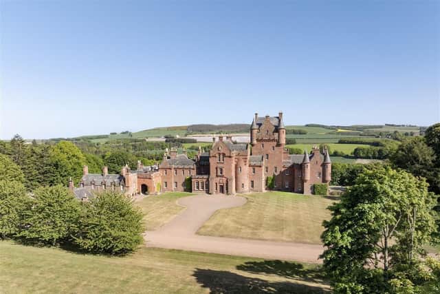 Ayton Castle, a historic 17-bedroom castle in the Scottish Borders, has gone on the market for more than £3 million. (Pic: GSC Grays / SWNS)