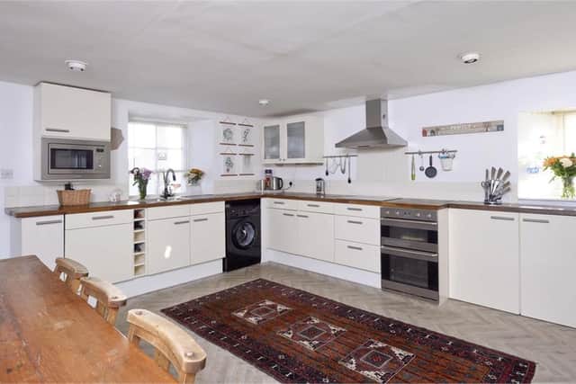 The spacious family dining kitchen is a great sociable space.