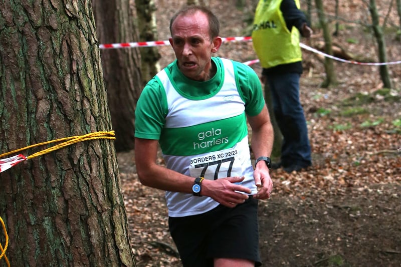 Gala Harrier Tim Darlow in action at this year's Borders Cross-Country Series run at Galashiels, clocking 25:15 to finish 21st