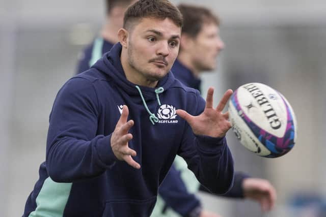 Patrick Harrison during a Scotland training session at the Oriam in Edinburgh on Monday (Photo by Craig Williamson/SNS Group/SRU)