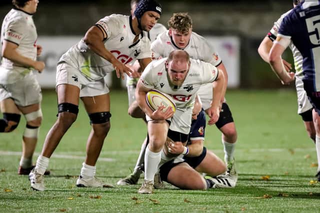 Southern Knights drawing 21-21 at home to Fosroc Super Series Championship table-toppers Heriot's on Friday (Photo: Craig Murray/SRU)