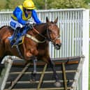 Ryan Mania riding Faithfulflyer to victory for trainer Sandy Thomson in the 3.10pm William Hill Bookmakers Handicap Hurdle at Kelso Racecourse on Wednesday (Photo: Alan Raeburn)