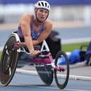 Samantha Kinghorn at the women's 800m T53 final at July's World Para Athletics Championships in Paris (Photo by Alexander Hassenstein/Getty Images)