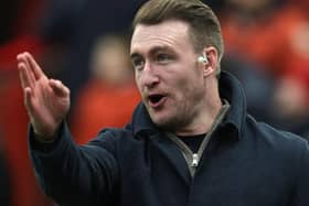Former Scotland rugby captain Stuart Hogg on TV pundit duties for TNT Sports in Gloucester earlier this month (Photo by David Rogers/Getty Images)