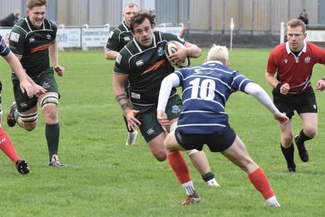 Loosehead prop Shawn Muir making his 200th appearance for Hawick versus Musselburgh on Saturday (Pic: Malcolm Grant)