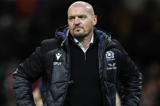 Scotland head coach Gregor Townsend ahead of Saturday's 27-26 Six Nations win against Wales at Cardiff's Principality Stadium (Photo by Adrian Dennis/AFP via Getty Images)