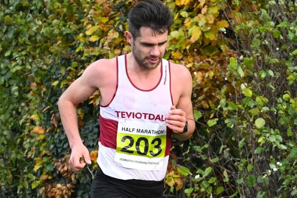 Rory Anderson won the latest Jedburgh Running Festival’s half-marathon on Sunday in 1:15:39 (Photo: Neil Renton)